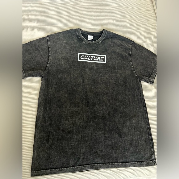 Original Culture Box Logo Tee Heavy T-shirt Men’s Size 2X Washed Black Grunge - Picture 7 of 10
